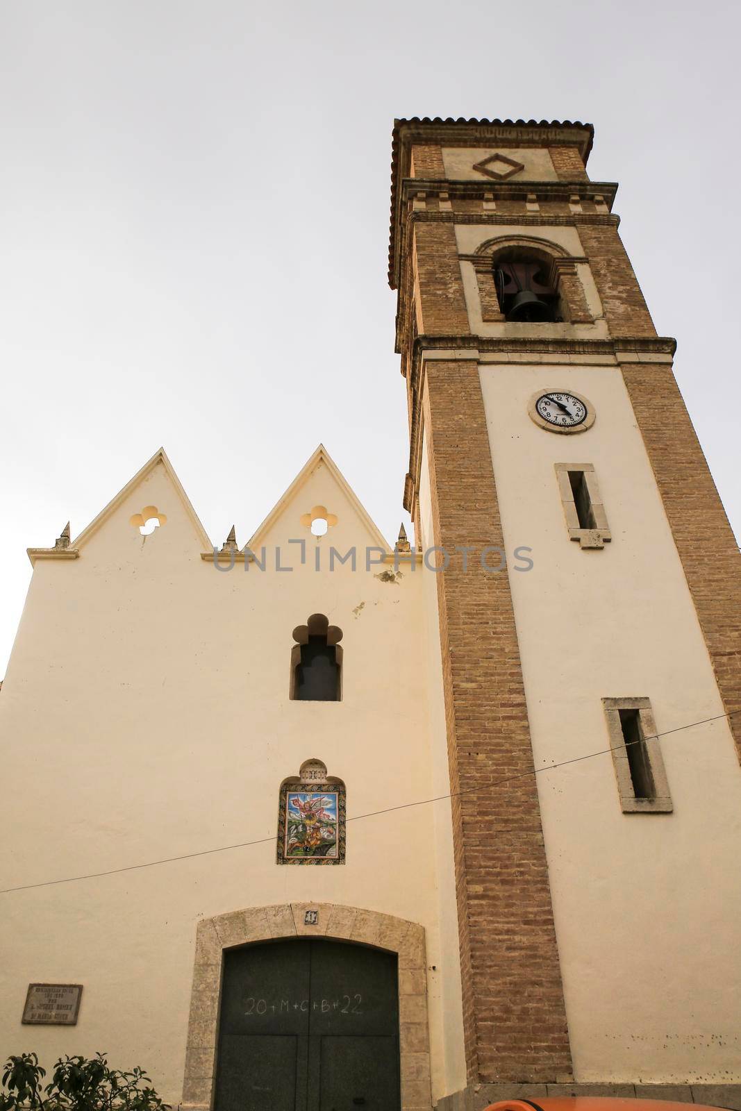 San Miguel Arcangel church tower in Benifato by soniabonet