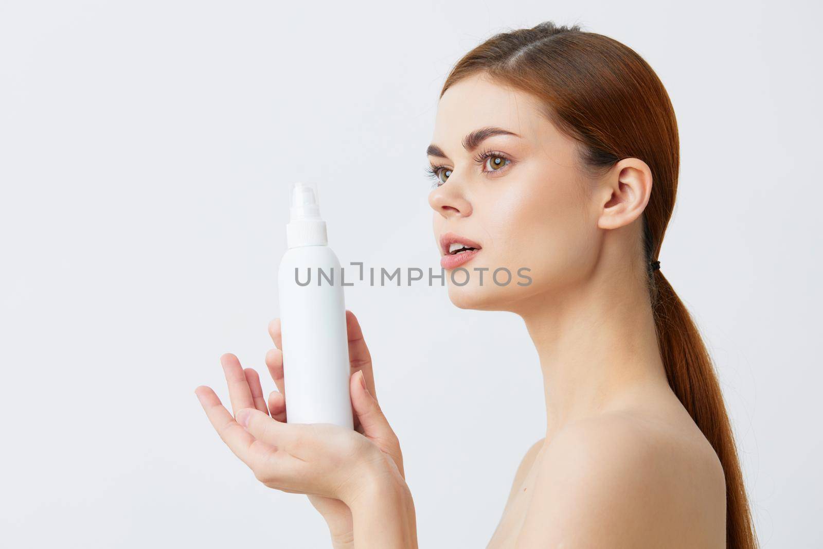 woman body lotion rejuvenation cosmetics close-up Lifestyle. High quality photo