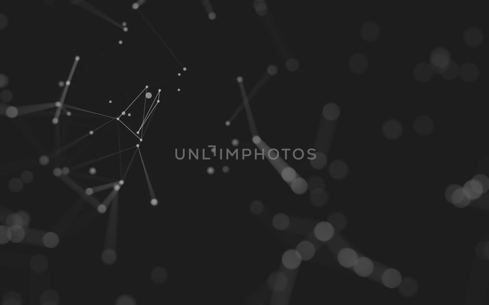 Abstract background. Molecules technology with polygonal shapes, connecting dots and lines. Connection structure. Big data visualization.  by teerawit