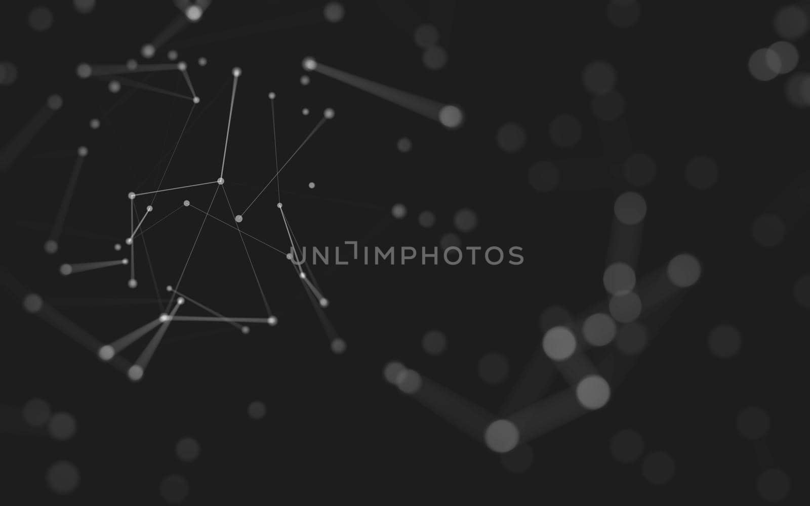 Abstract background. Molecules technology with polygonal shapes, connecting dots and lines. Connection structure. Big data visualization.  by teerawit