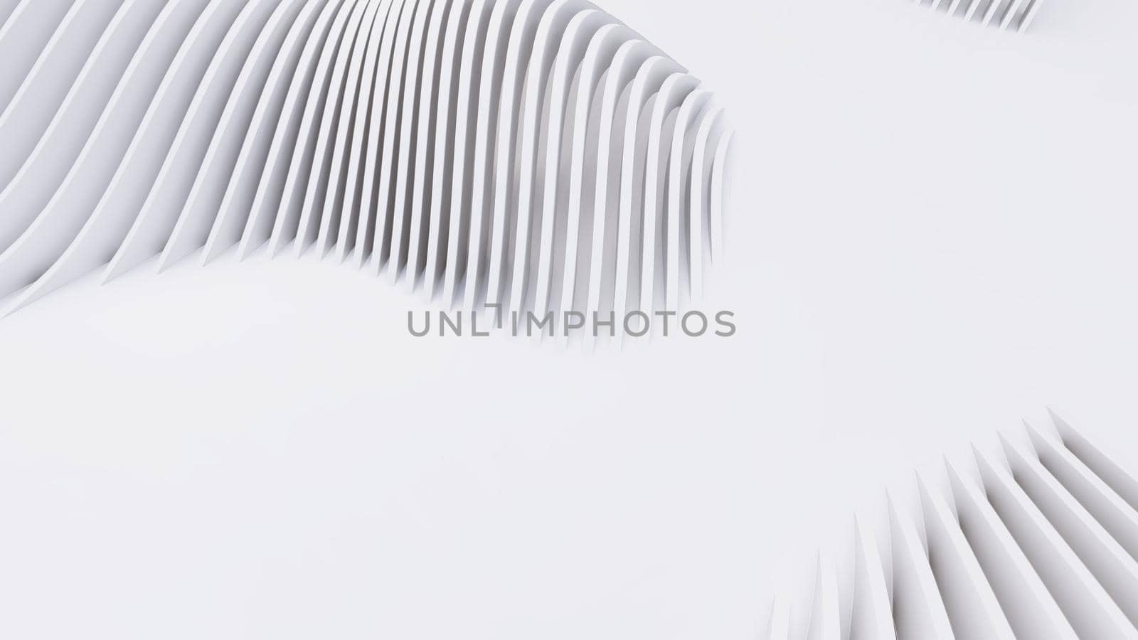 Abstract Curved Shapes. White Circular Background.  by teerawit