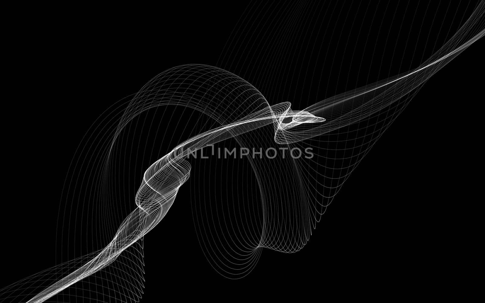 Dark abstract background with a glowing abstract waves by teerawit