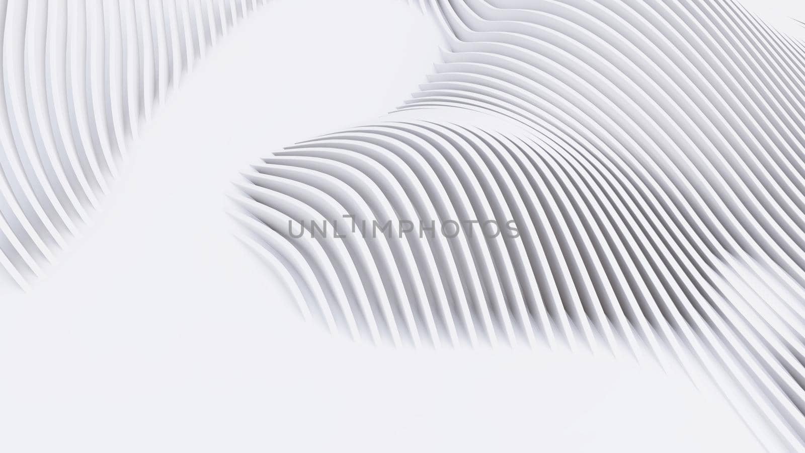 Abstract Curved Shapes. White Circular Background.  by teerawit