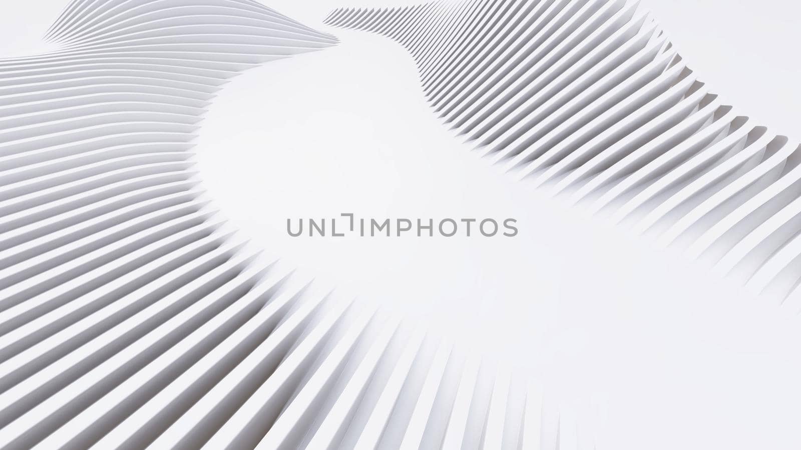 Abstract Curved Shapes. White Circular Background. Abstract background. 3d illustration