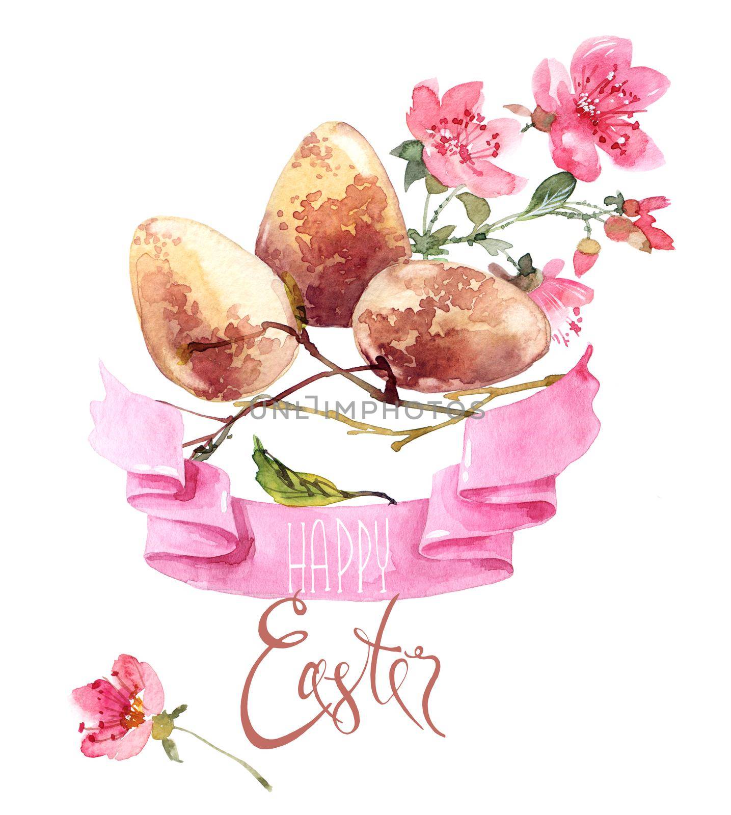 Happy Easter greeting card by Olatarakanova