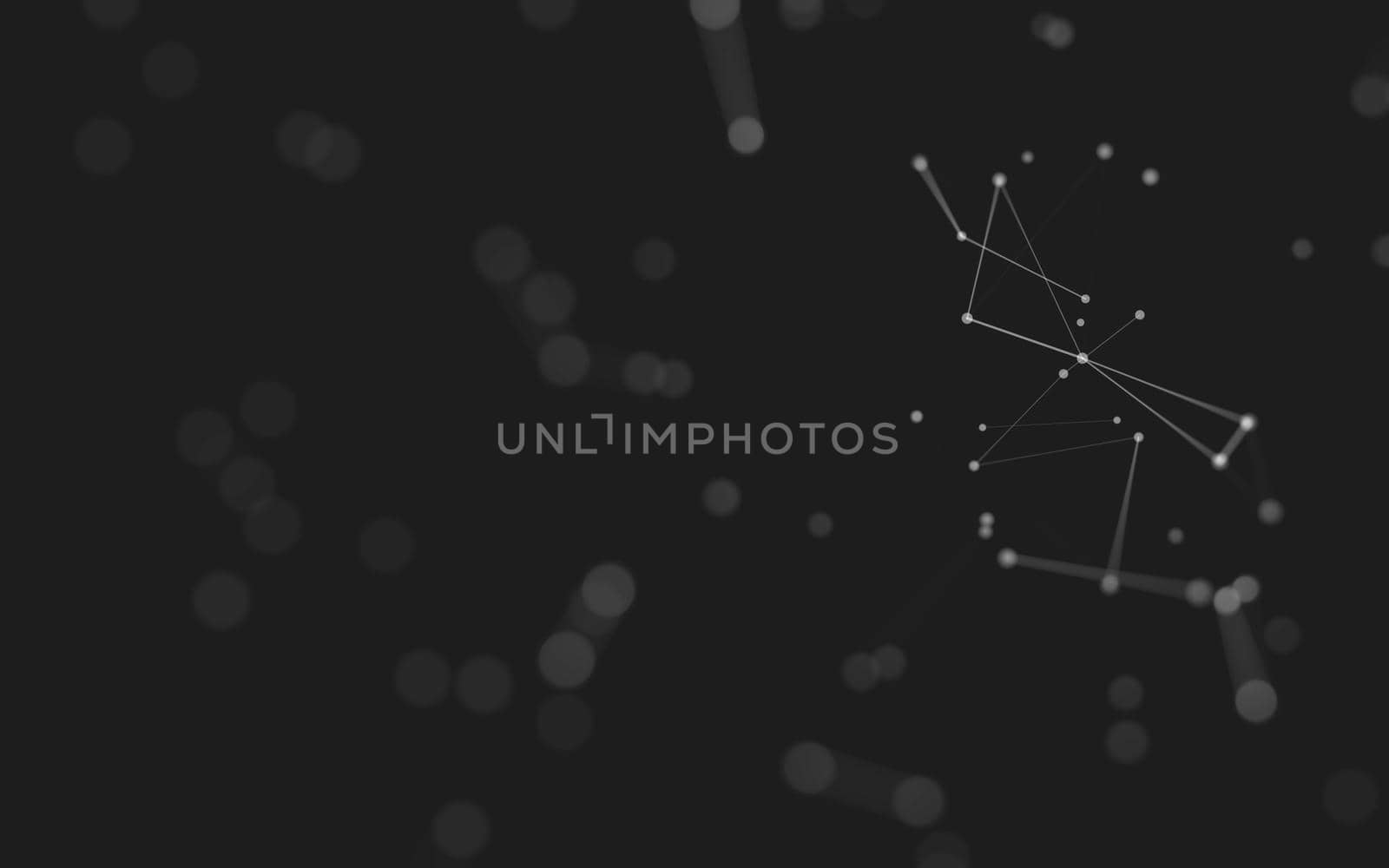 Abstract background. Molecules technology with polygonal shapes, connecting dots and lines. Connection structure. Big data visualization. 