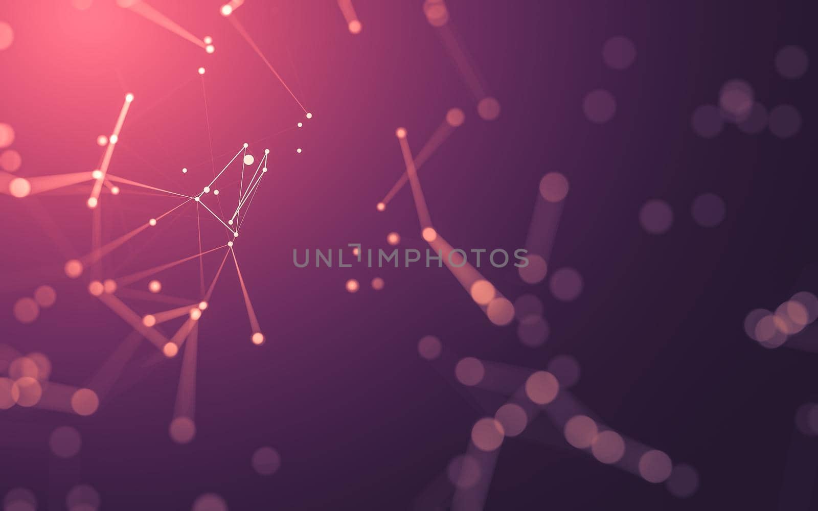 Abstract background. Molecules technology with polygonal shapes, connecting dots and lines. Connection structure. Big data visualization.