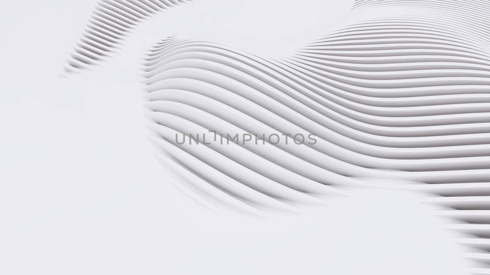 Abstract Curved Shapes. White Circular Background. Abstract background. 3d illustration