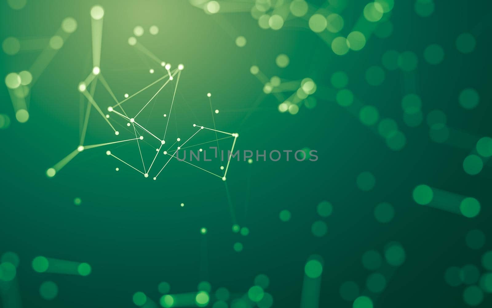 Abstract background. Molecules technology with polygonal shapes, connecting dots and lines. Connection structure. Big data visualization.