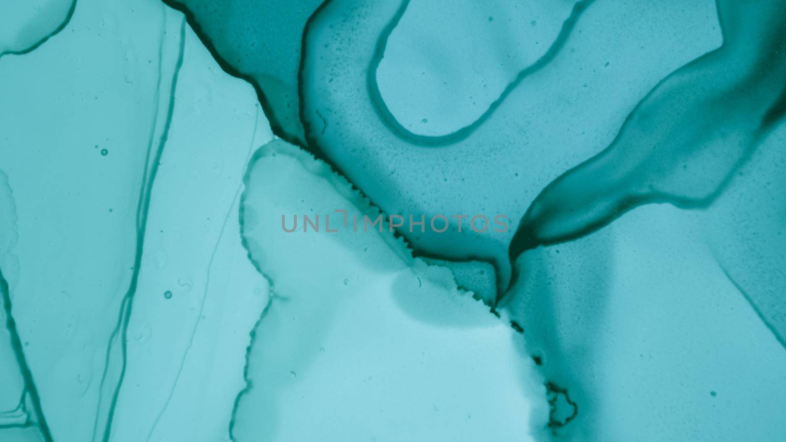 Teal Pastel Fluid Splash. Blue Smoke Creative by YASNARADA