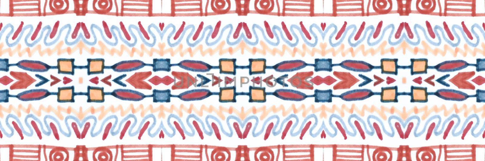 Seamless peruvian pattern. Hand drawn aztec illustration. by YASNARADA