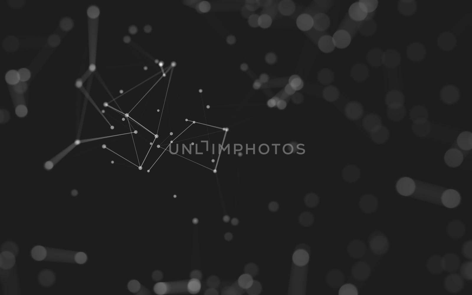 Abstract background. Molecules technology with polygonal shapes, connecting dots and lines. Connection structure. Big data visualization.  by teerawit