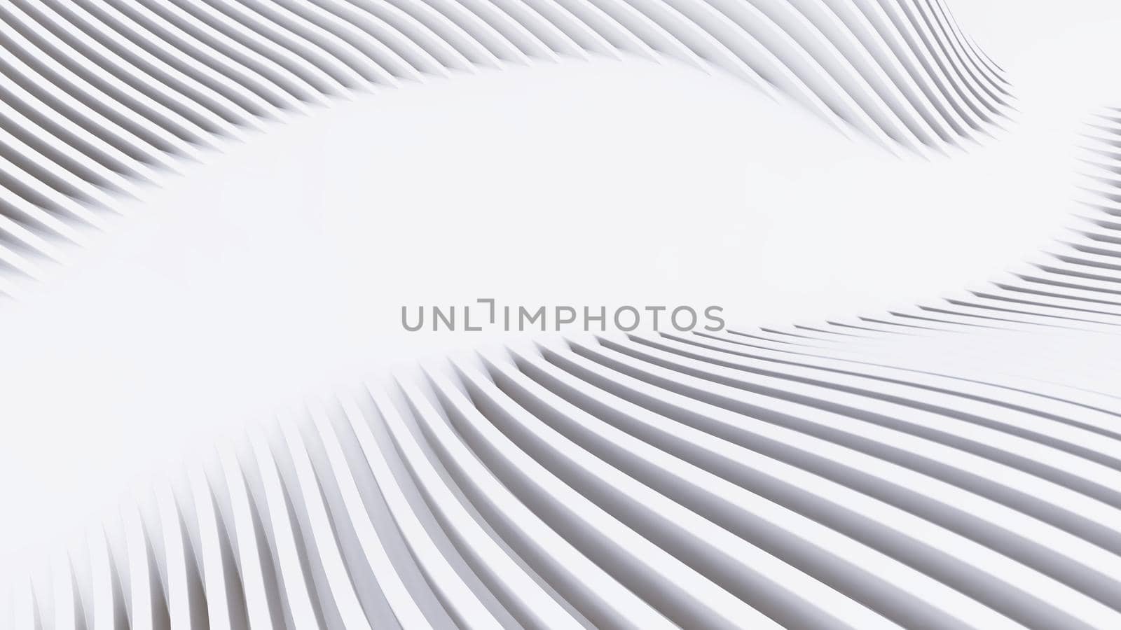 Abstract Curved Shapes. White Circular Background.  by teerawit