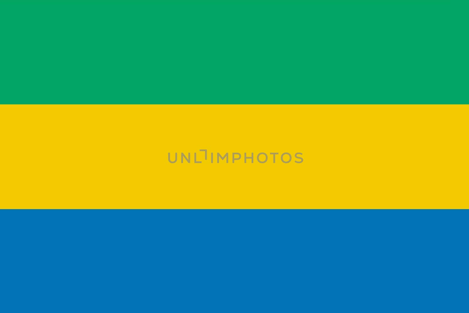 A Gabon flag background illustration green yellow blue