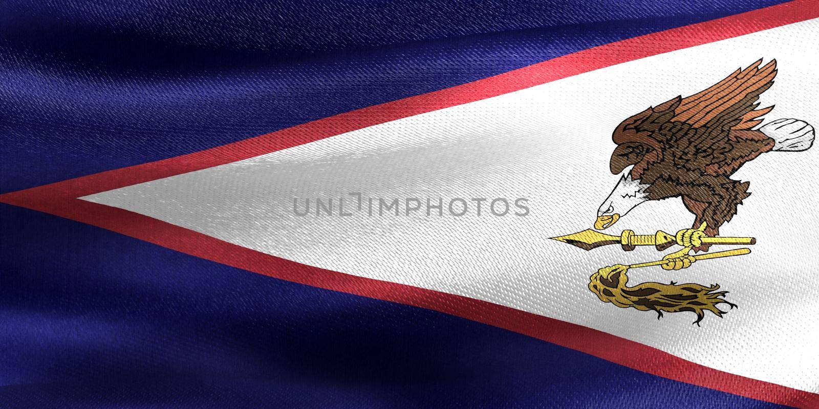 American Samoa flag - realistic waving fabric flag