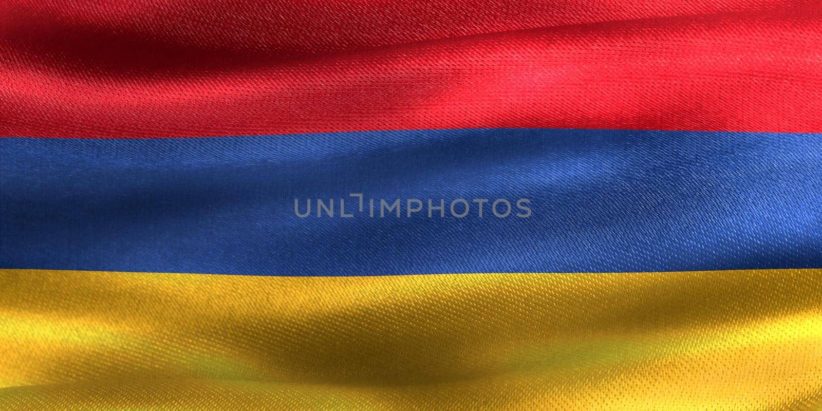 Armenia flag - realistic waving fabric flag by MP_foto71