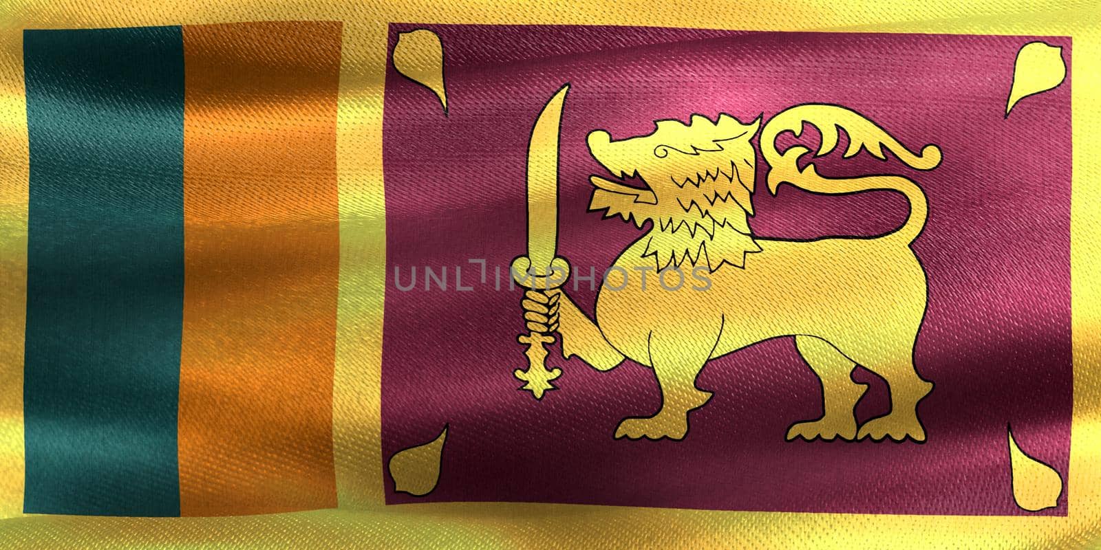 3D-Illustration of a Sri Lanka flag - realistic waving fabric flag by MP_foto71