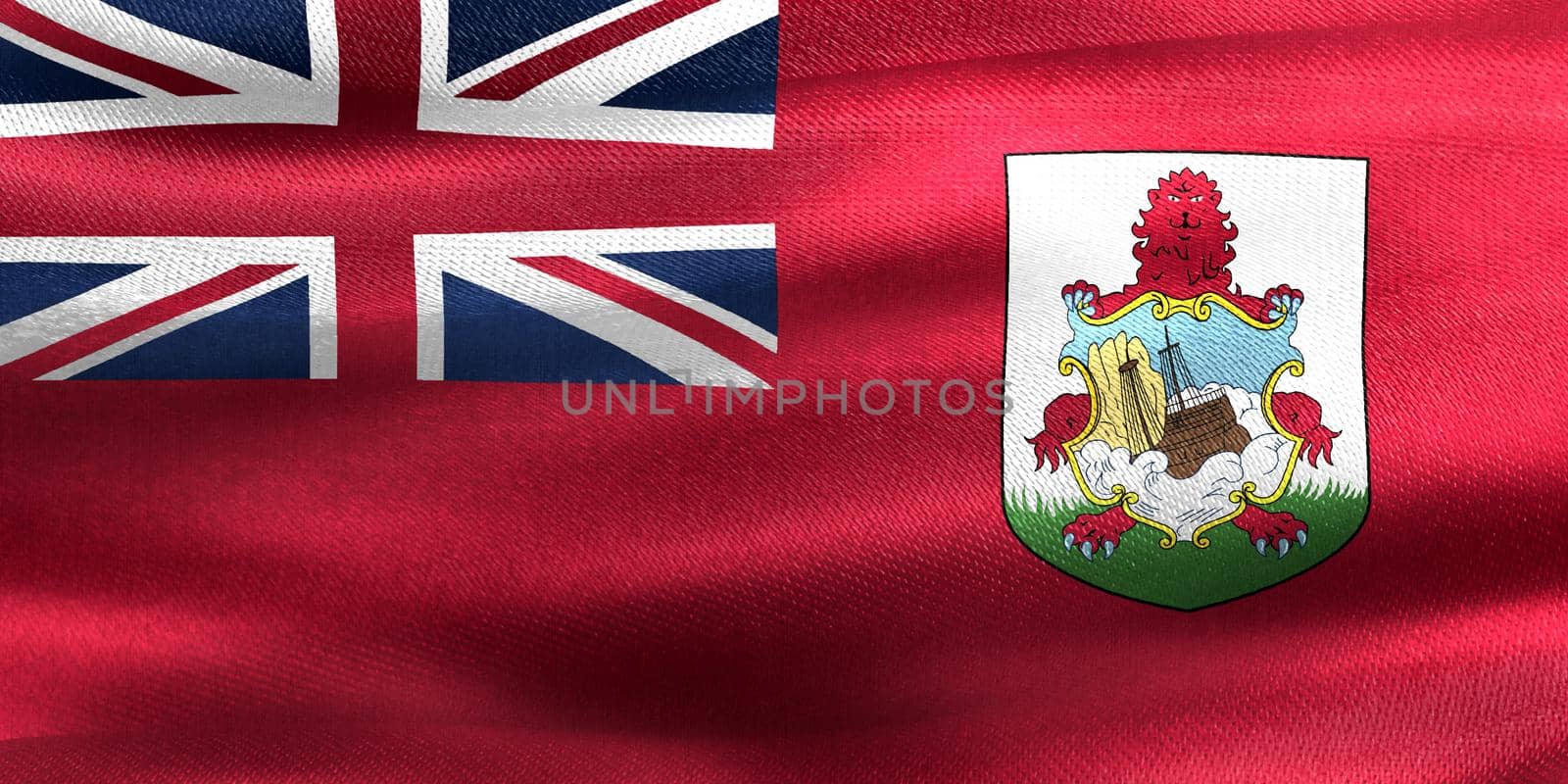 Bermuda flag - realistic waving fabric flag by MP_foto71