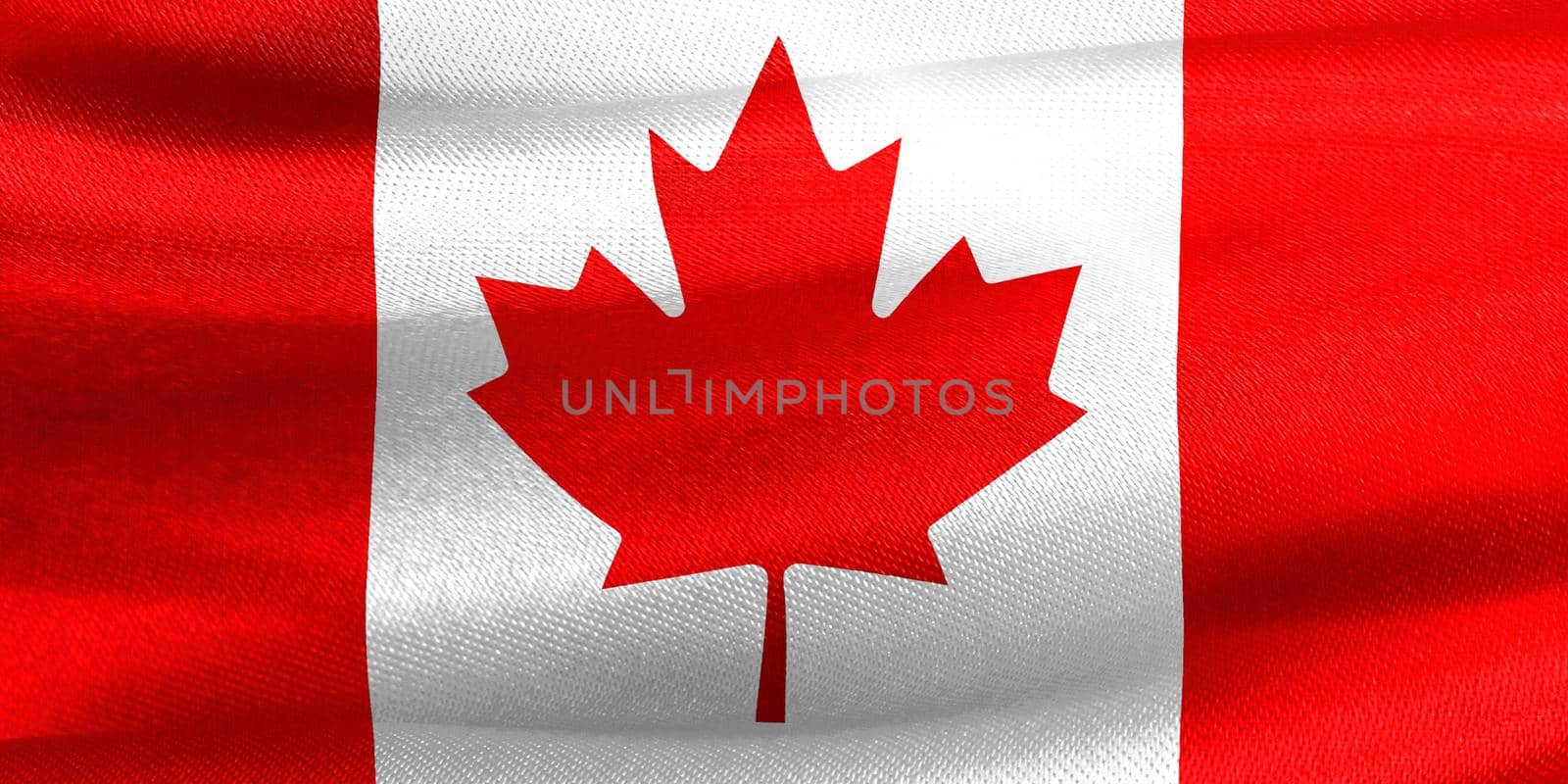 Canada flag - realistic waving fabric flag