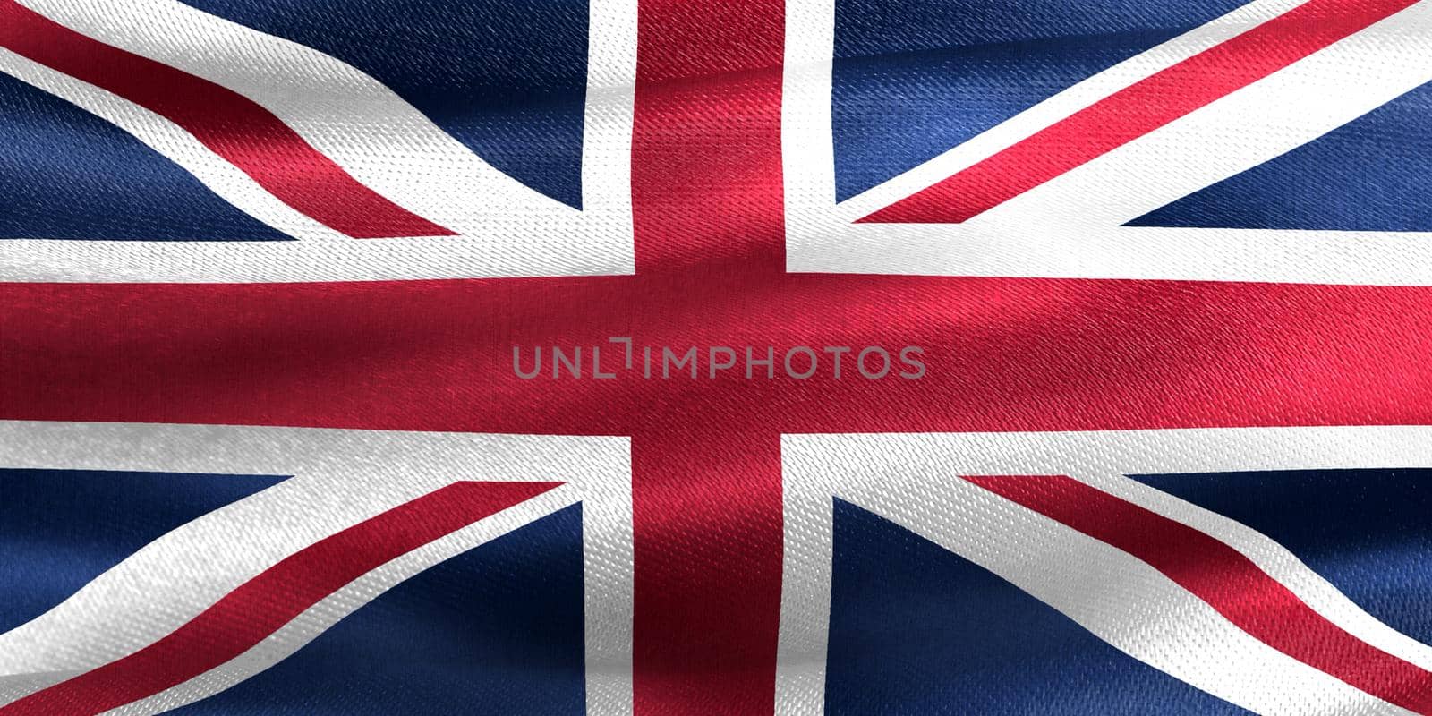 United Kingdom flag - realistic waving fabric flag by MP_foto71