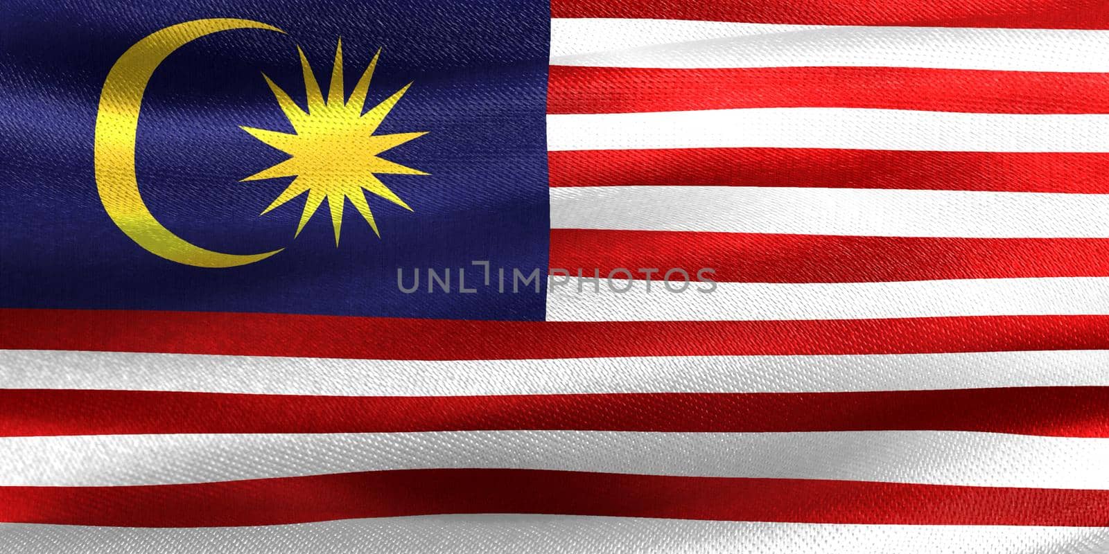 3D-Illustration of a Malaysia flag - realistic waving fabric flag by MP_foto71