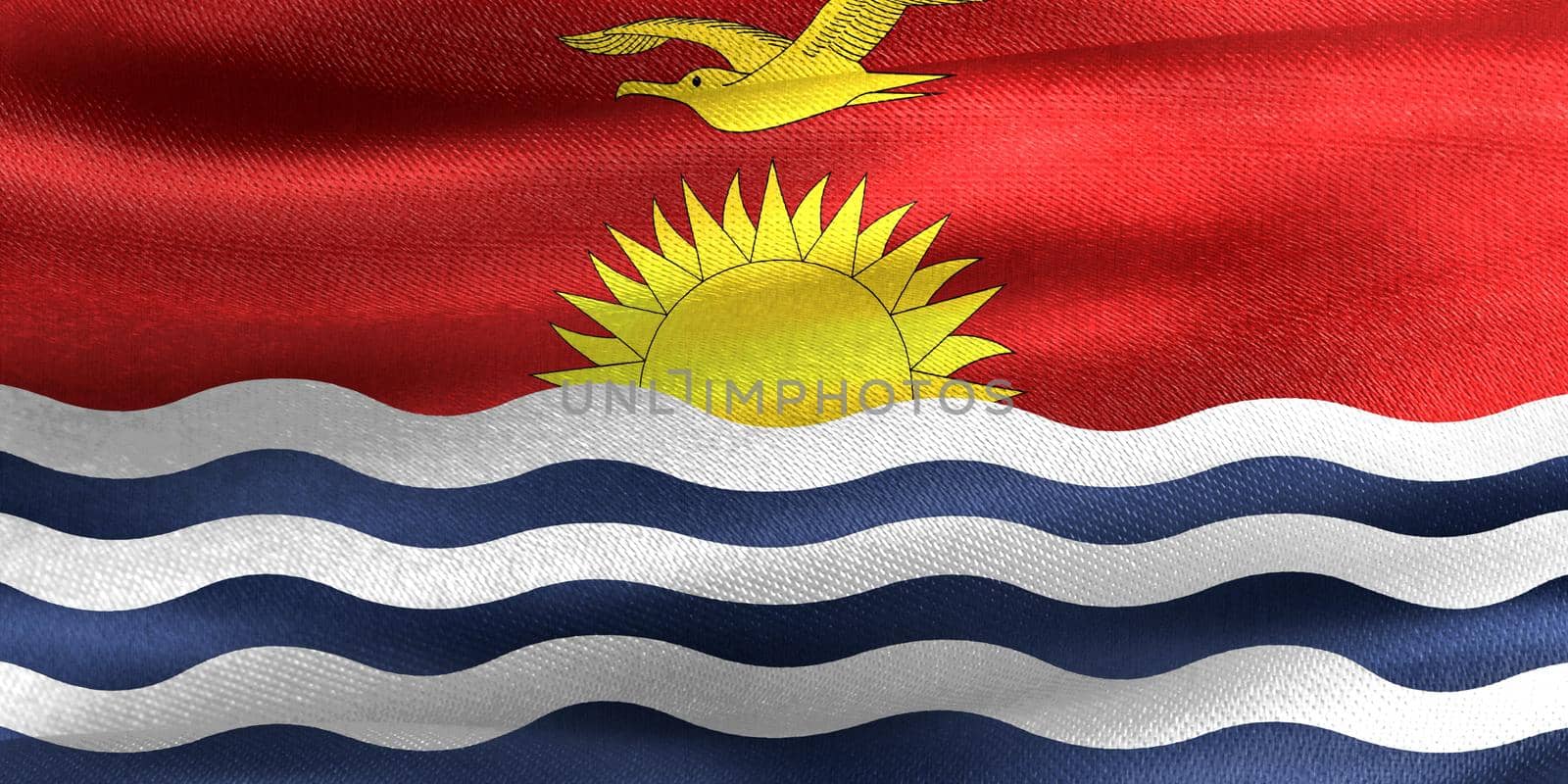3D-Illustration of a Kiribati flag - realistic waving fabric flag by MP_foto71