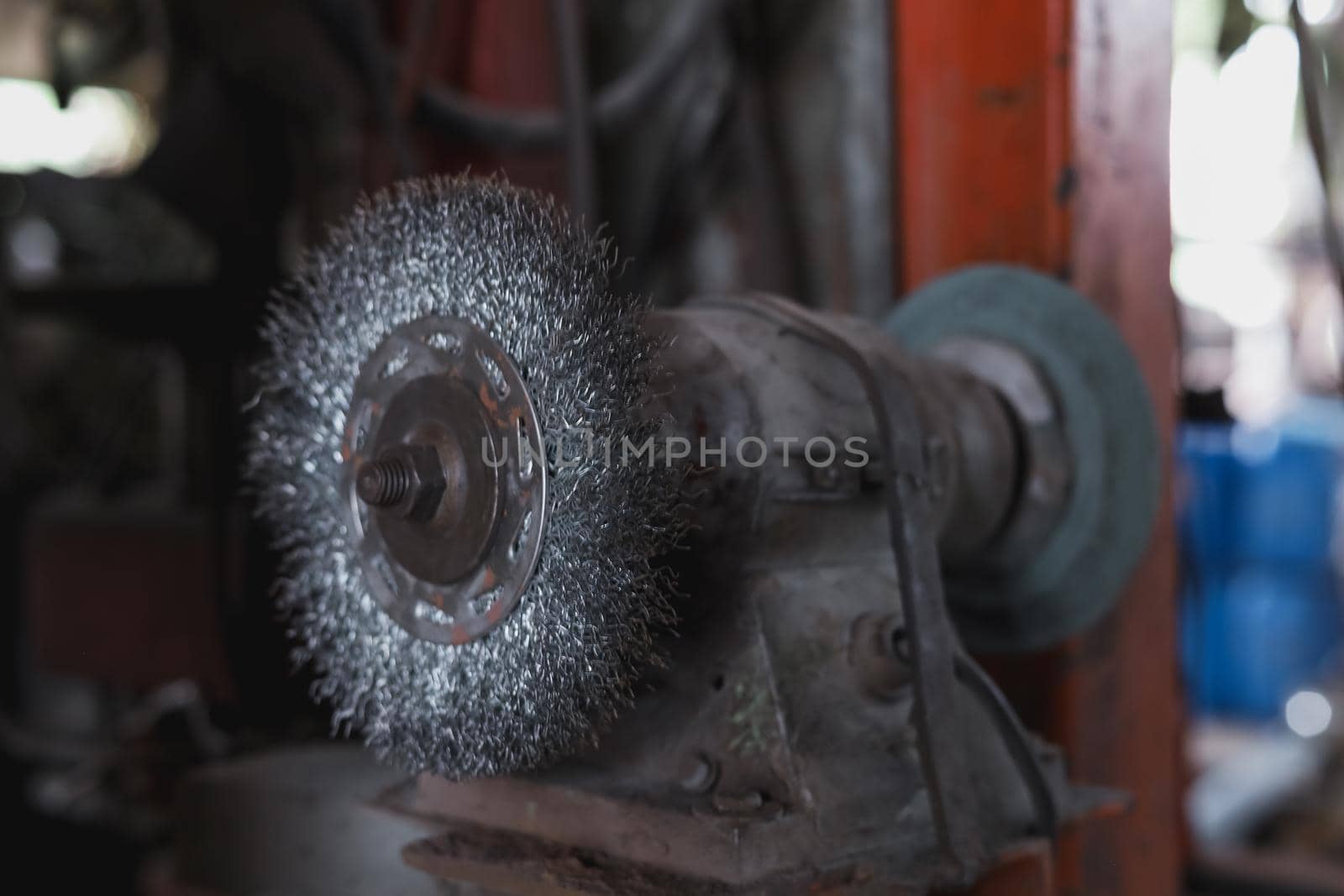 Rust polishing motor workshop sander polisher for metal work by iPixel_Studio