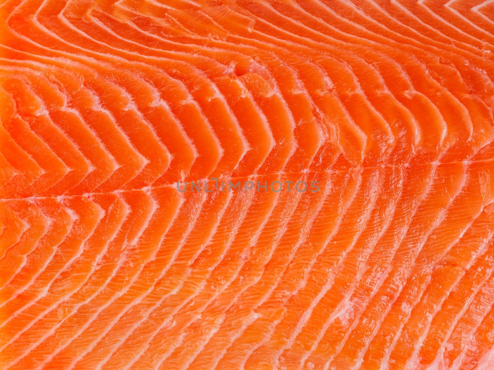 Fresh salmon fillet on white backgrund, close up, macro by NataBene