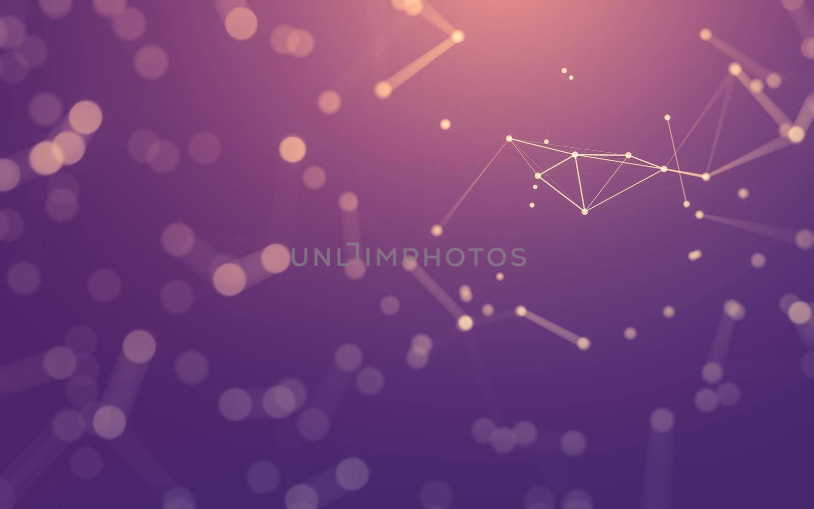 Abstract background. Molecules technology with polygonal shapes, connecting dots and lines. Connection structure. Big data visualization.  by teerawit