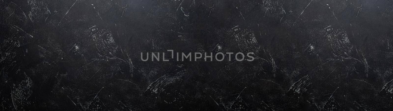Black with white drops and strays abstract rustic concrete blank background or backdrop with space for text, dark stone texture template wall surface for design copy space