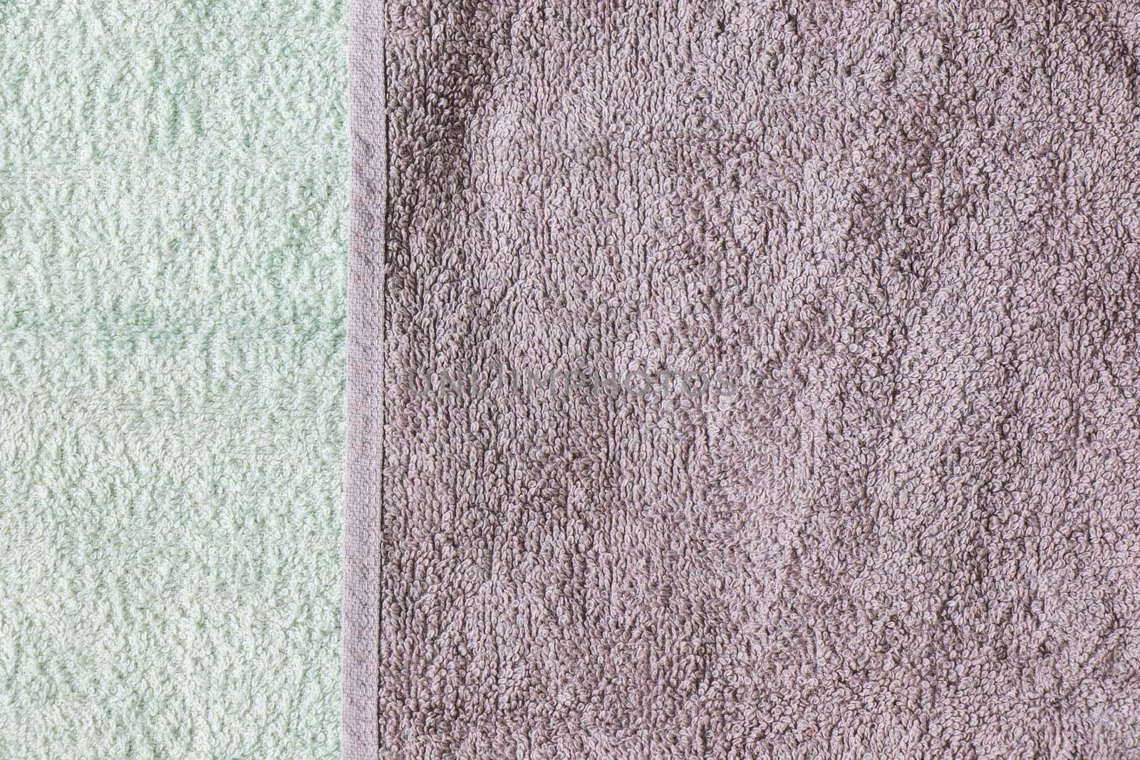 Towel texture and pattern background, high angle view