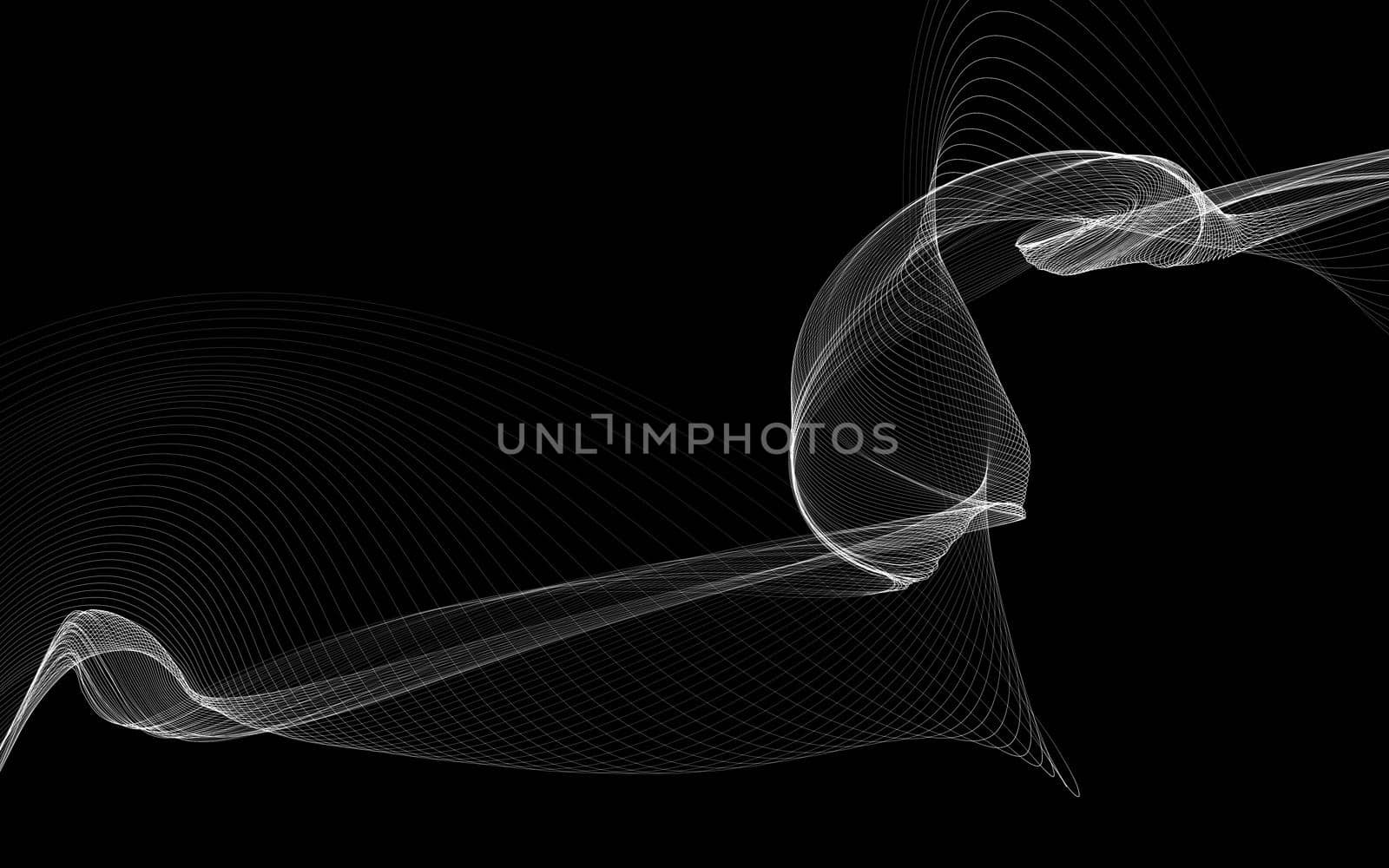 Dark abstract background with a glowing abstract waves, abstract background