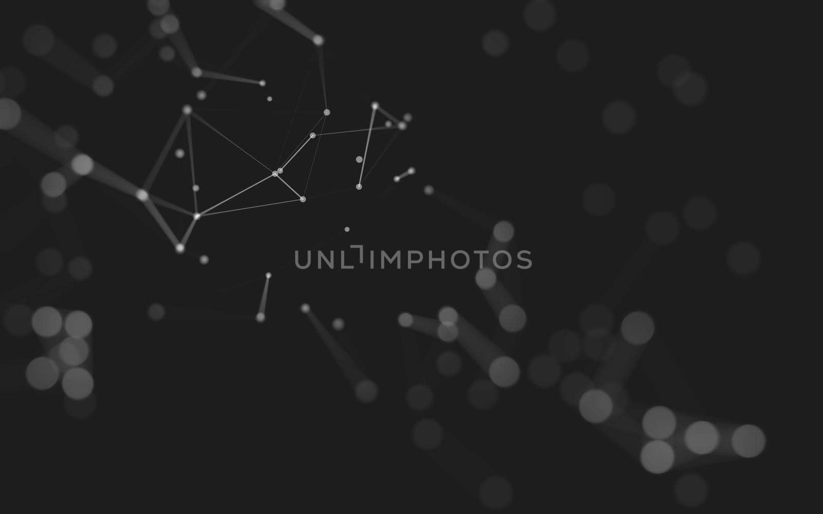 Abstract background. Molecules technology with polygonal shapes, connecting dots and lines. Connection structure. Big data visualization.  by teerawit