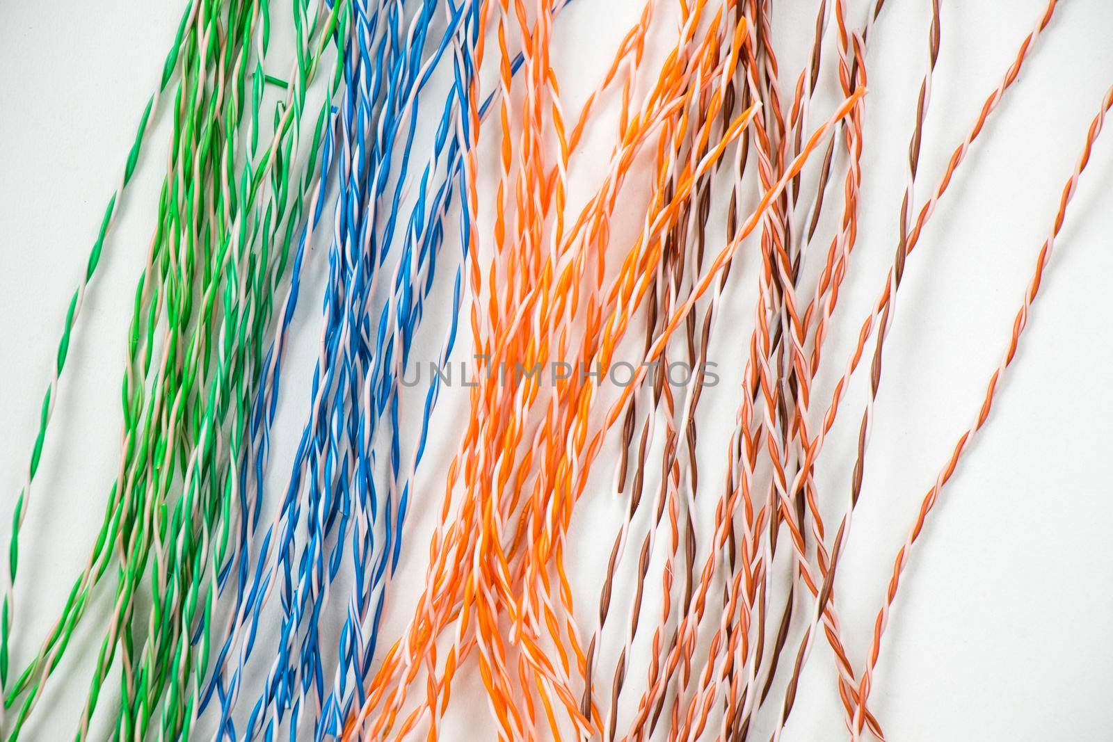 Internet cable on the white background by Taidundua