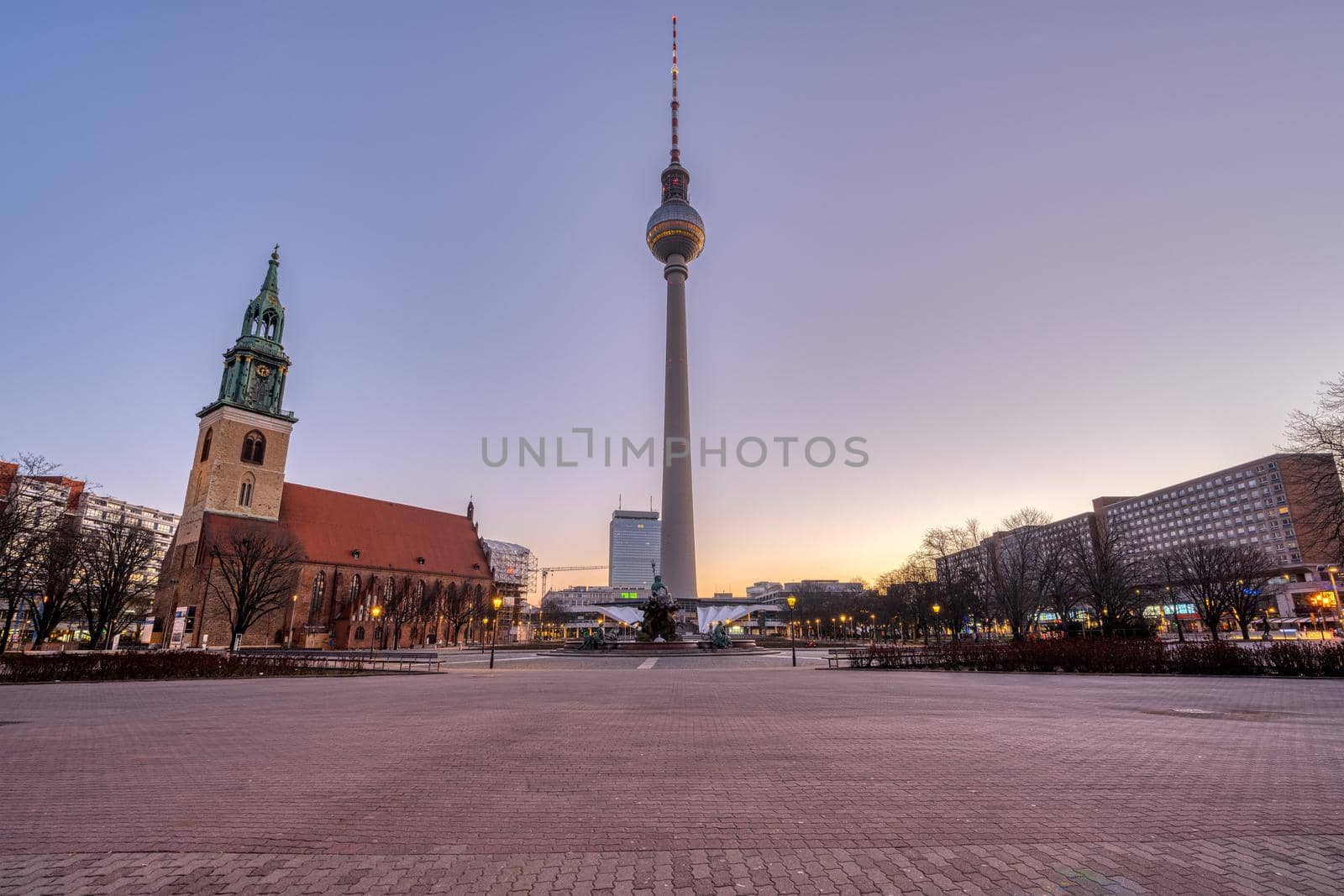 The famous Alexanderplatz before sunrise by elxeneize