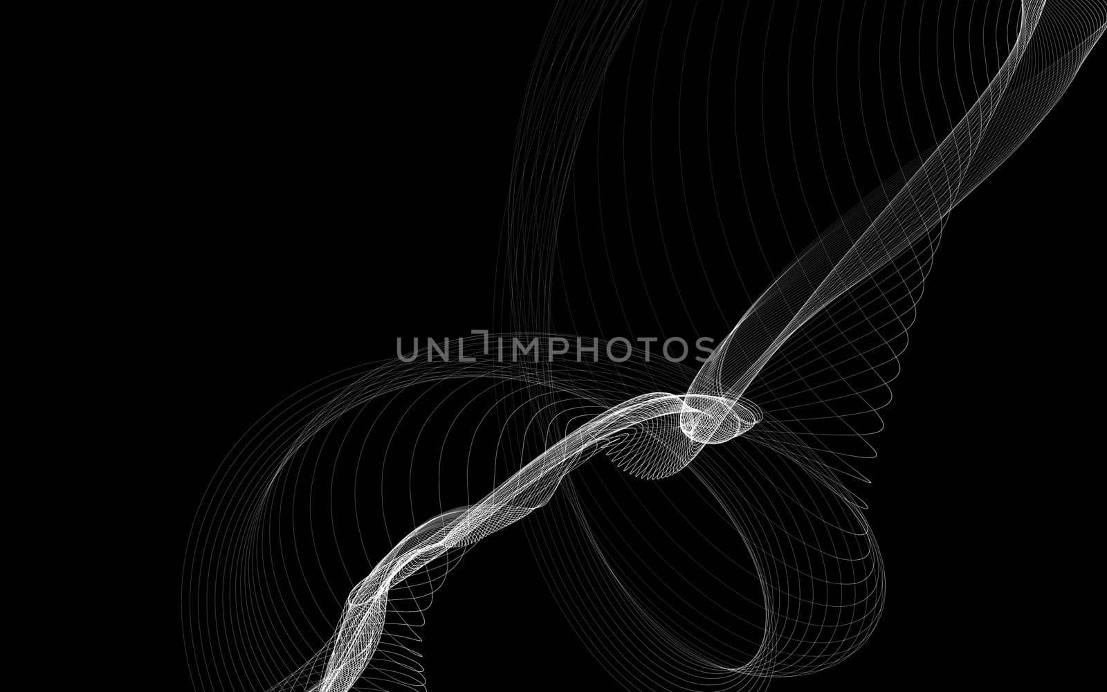 Dark abstract background with a glowing abstract waves by teerawit