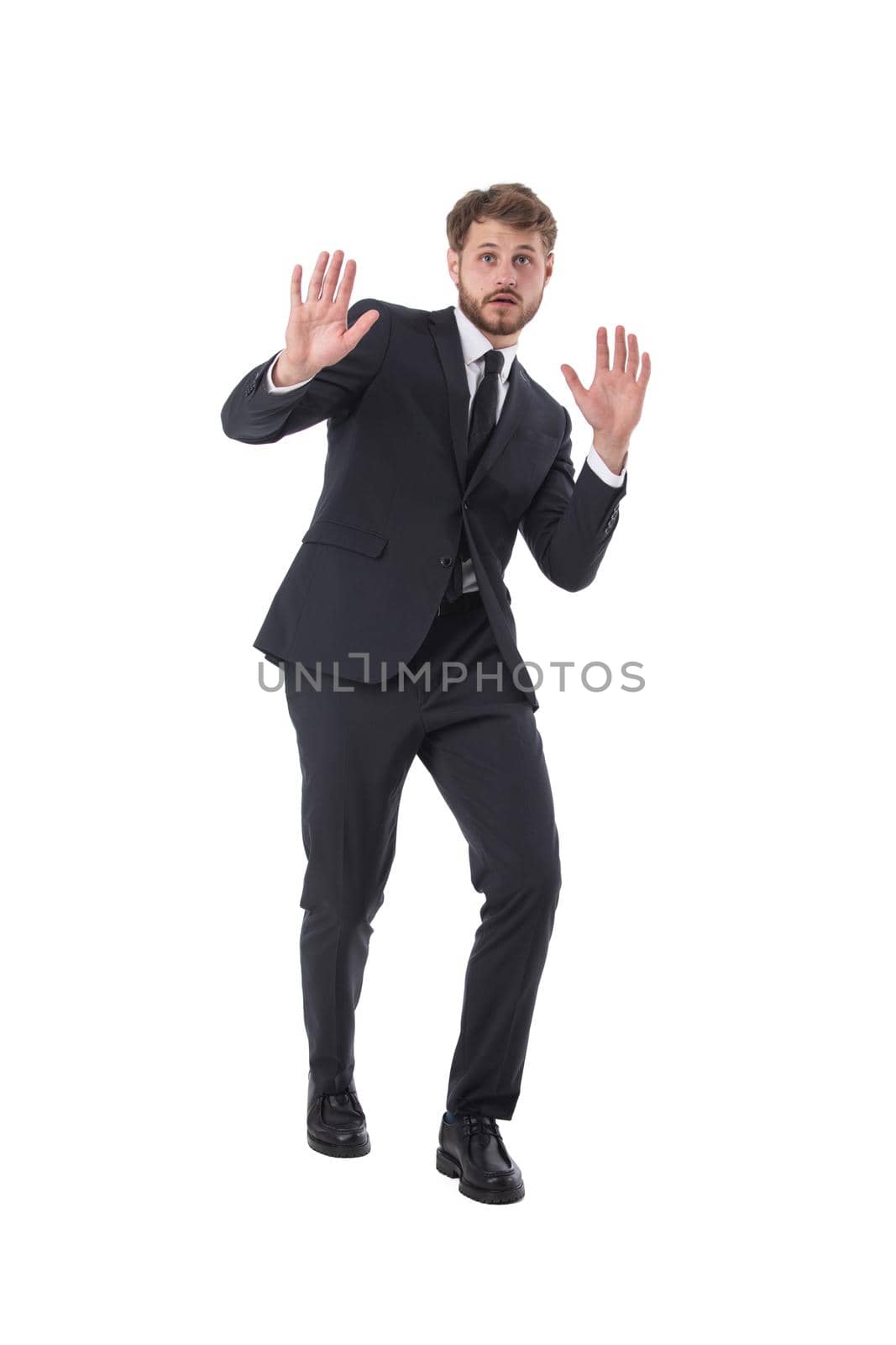 Business man stop gesture by ALotOfPeople