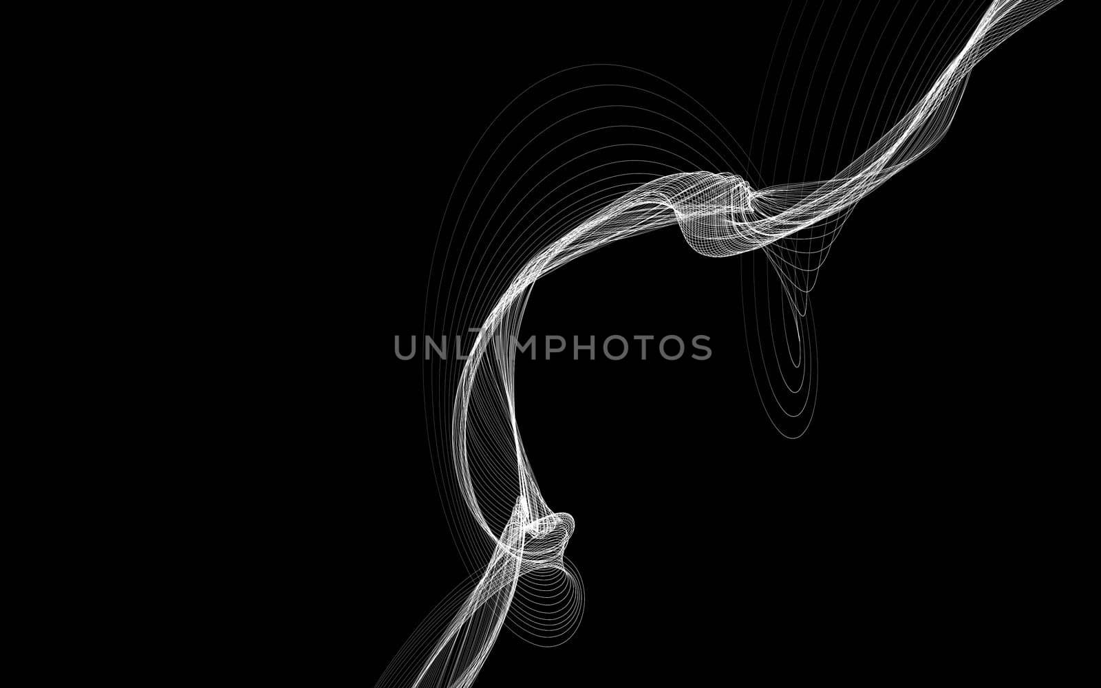 Dark abstract background with a glowing abstract waves by teerawit