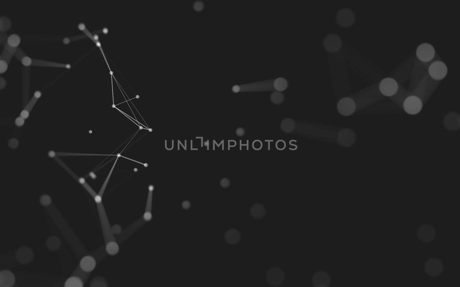 Abstract background. Molecules technology with polygonal shapes, connecting dots and lines. Connection structure. Big data visualization.  by teerawit