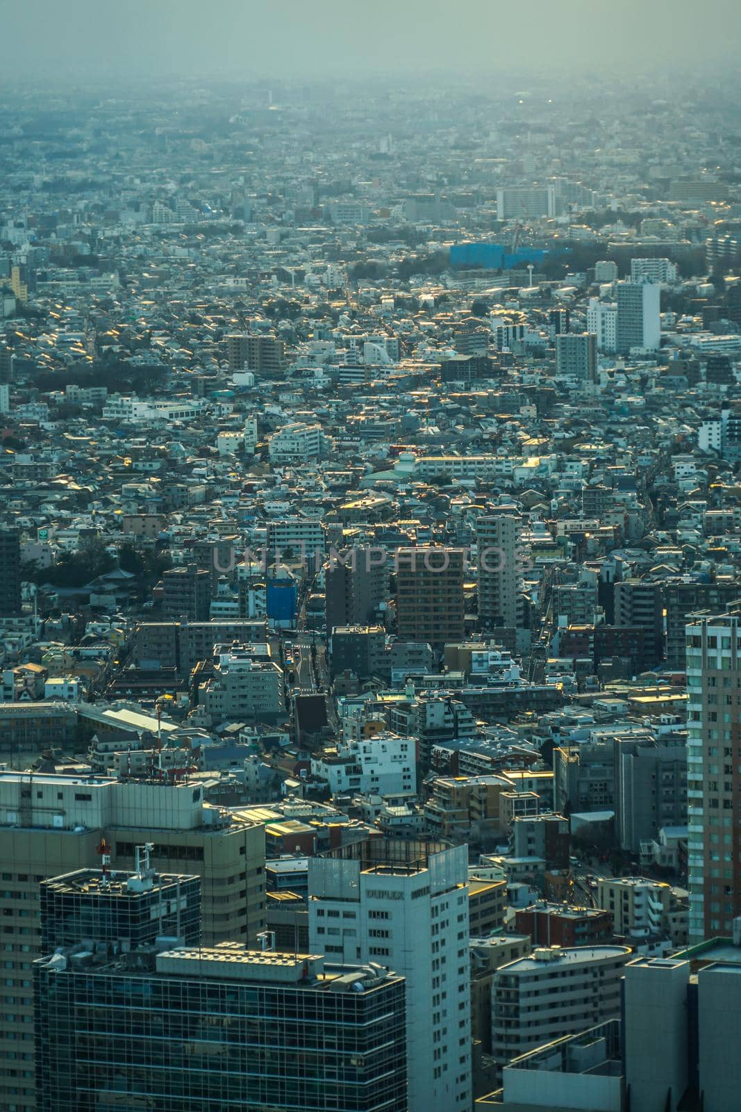 The cityscape seen from Sunshine 60. Shooting Location: Tokyo metropolitan area