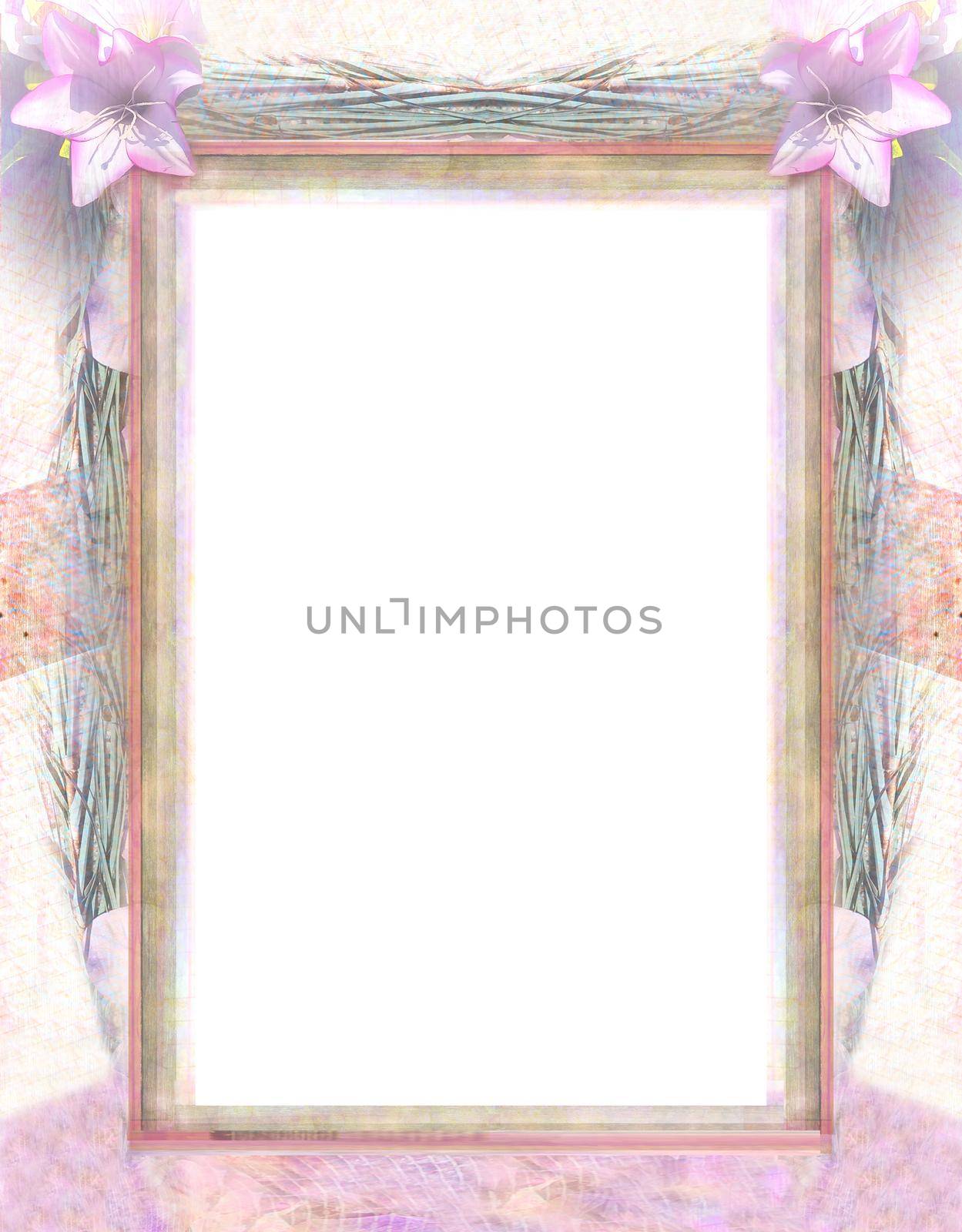 Vintage wooden Grunge Frame For Congratulation with beautiful pink flowers