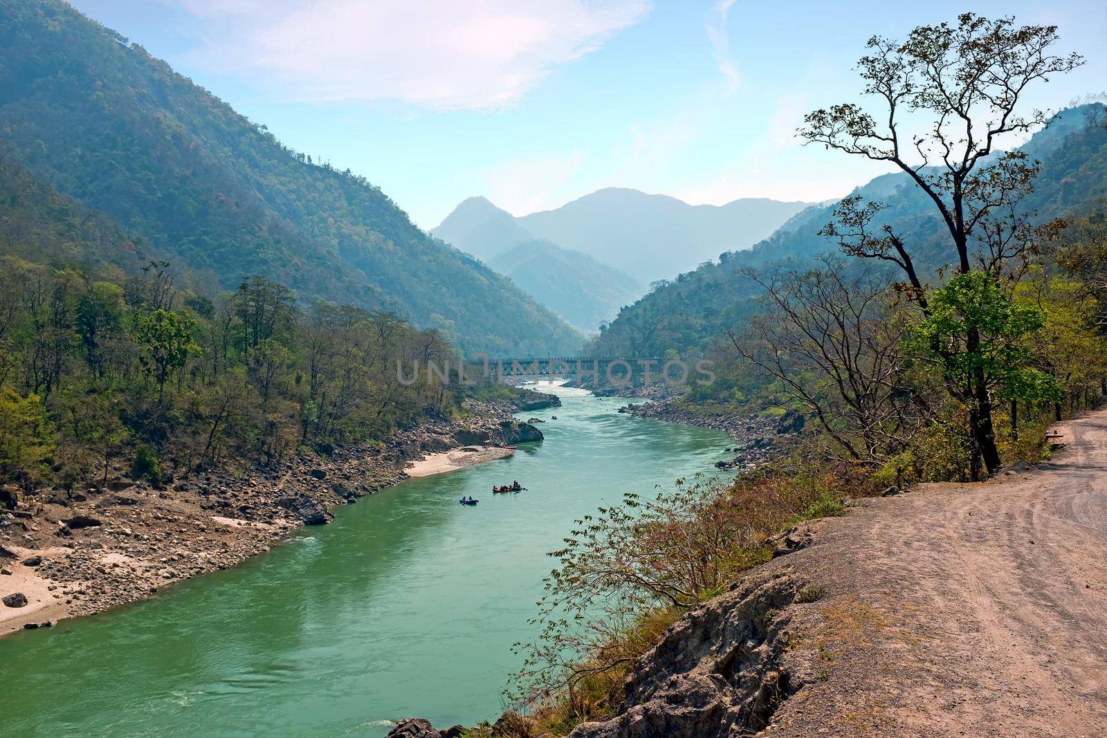 Ganga river in the Himalayas in India Asia by devy