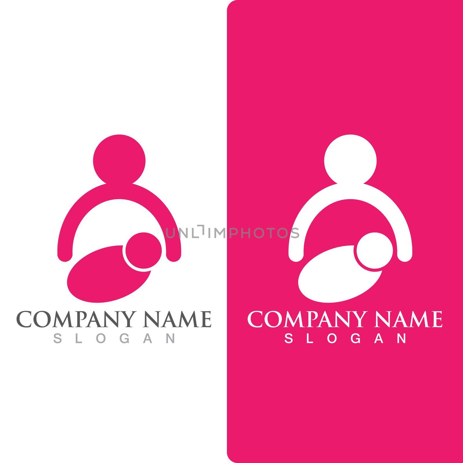 Adoption logo and symbol social icon design template
