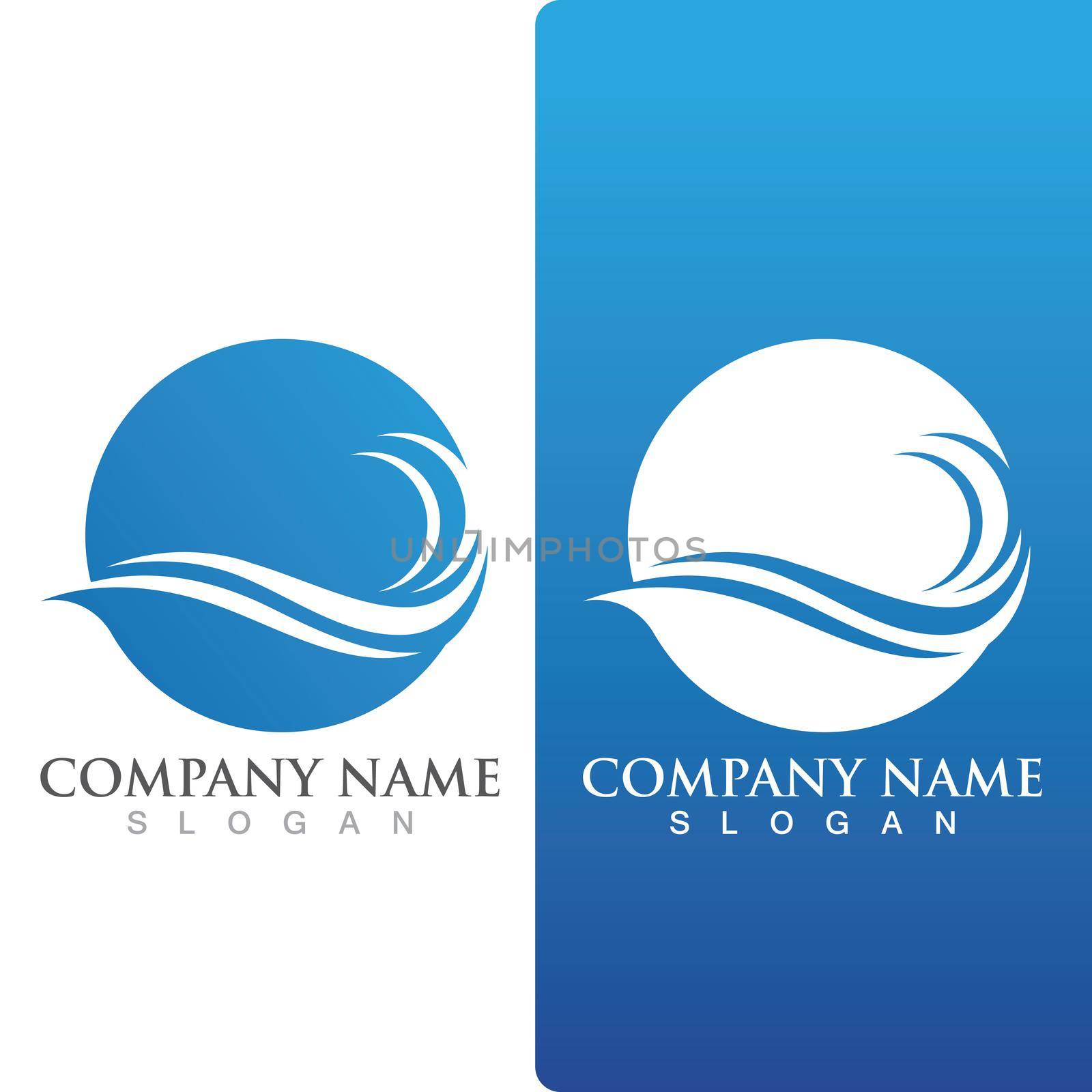 Water wave logo icon vector by Mrsongrphc