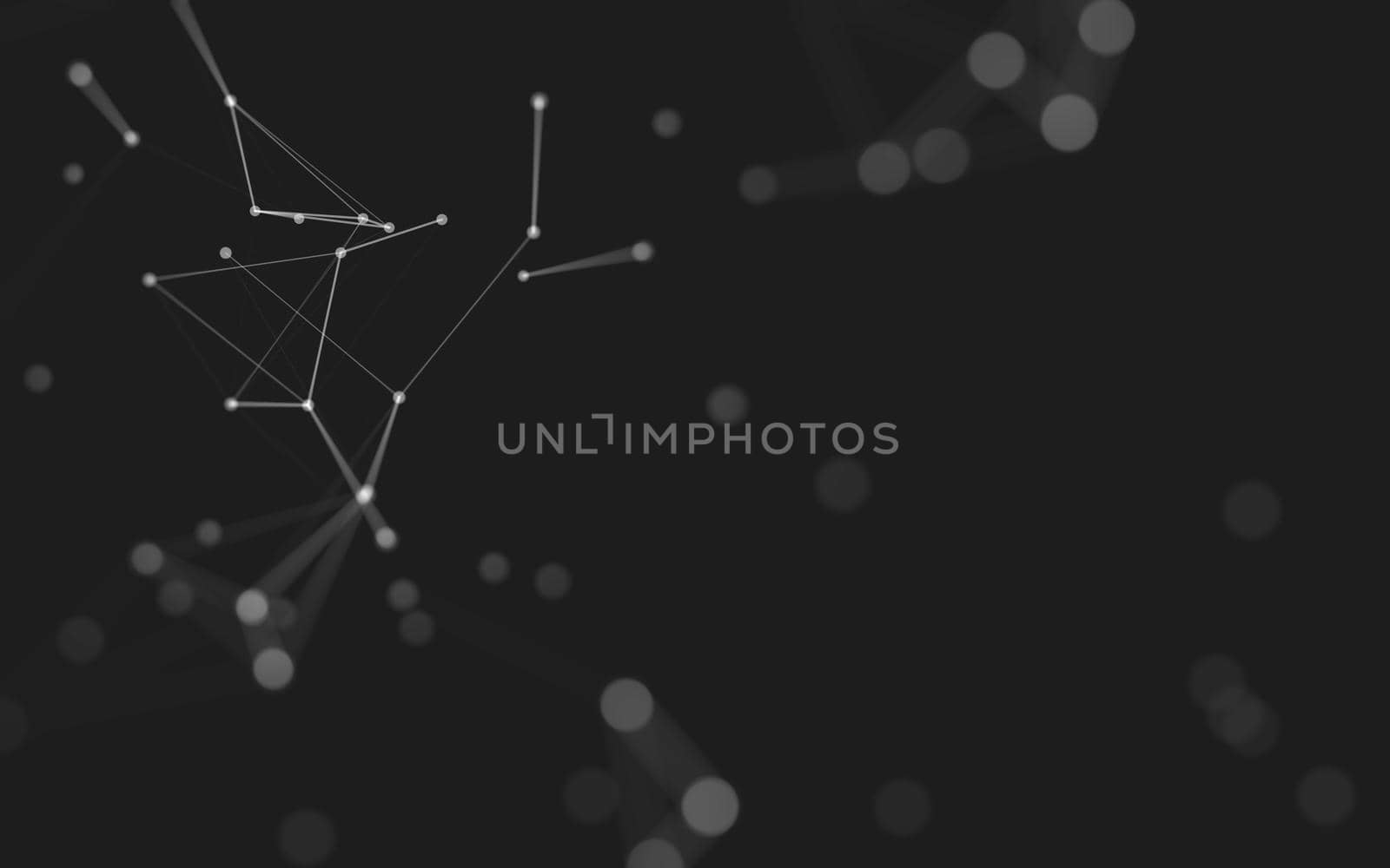 Abstract background. Molecules technology with polygonal shapes, connecting dots and lines. Connection structure. Big data visualization.  by teerawit