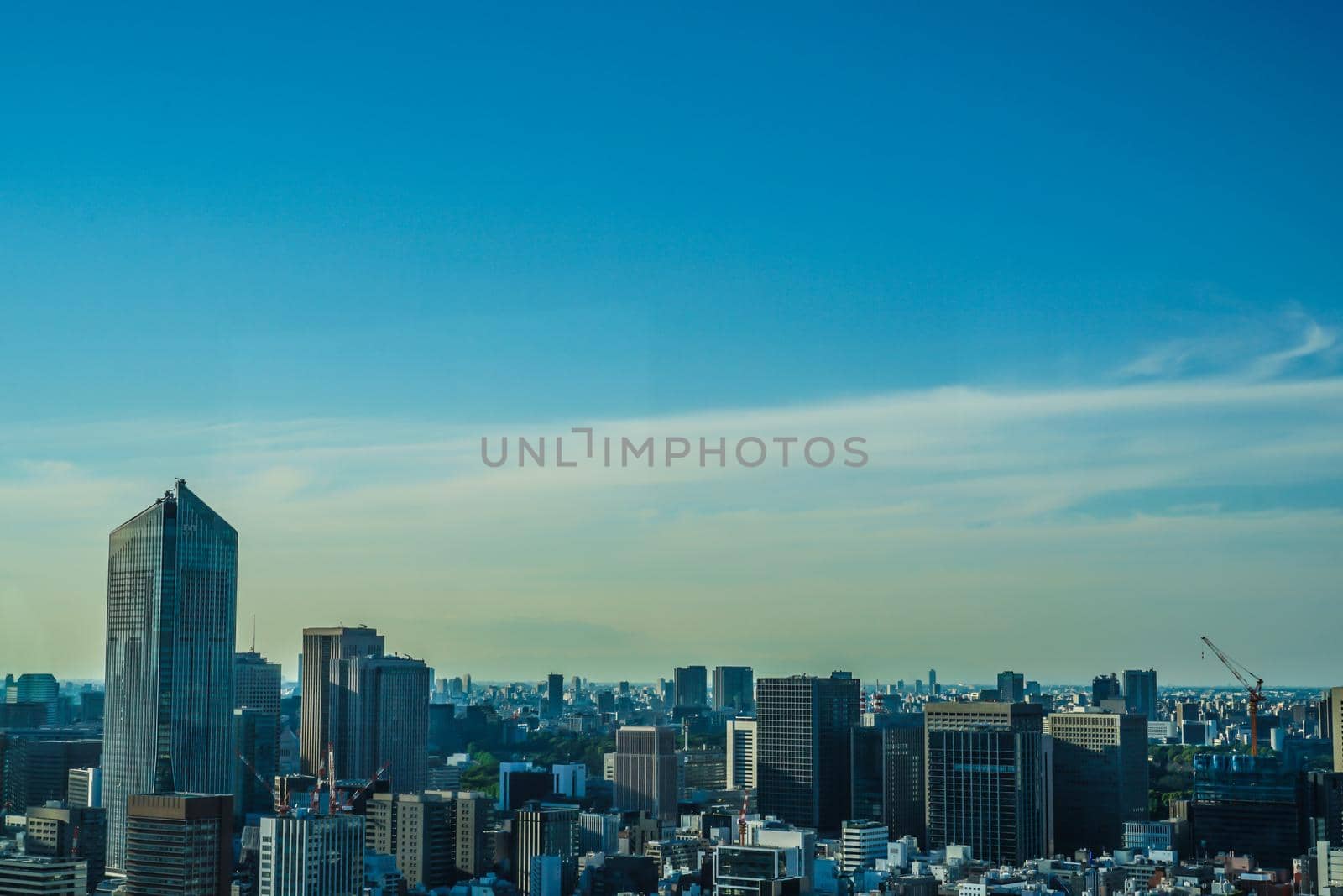 The city of Tokyo seen from the World Trade Center Building (Seaside Top). Shooting Location: Tokyo metropolitan area