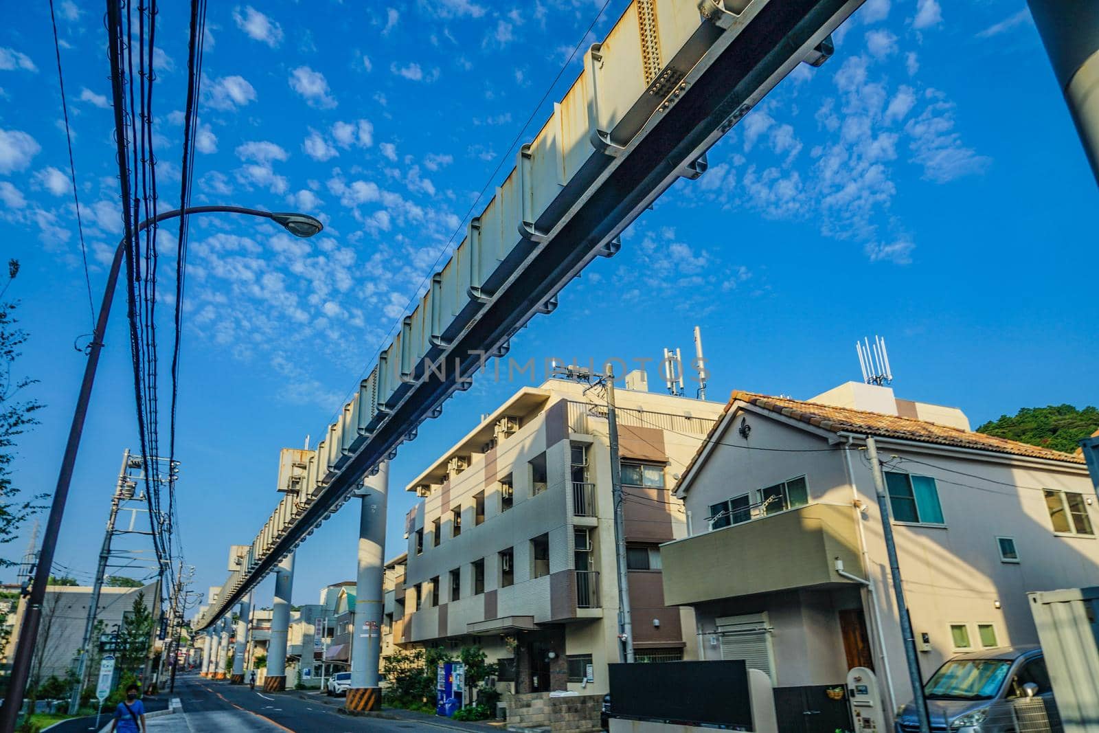 Shonan Monorail and Shonan city. Shooting Location: Kamakura City, Kanagawa Prefecture