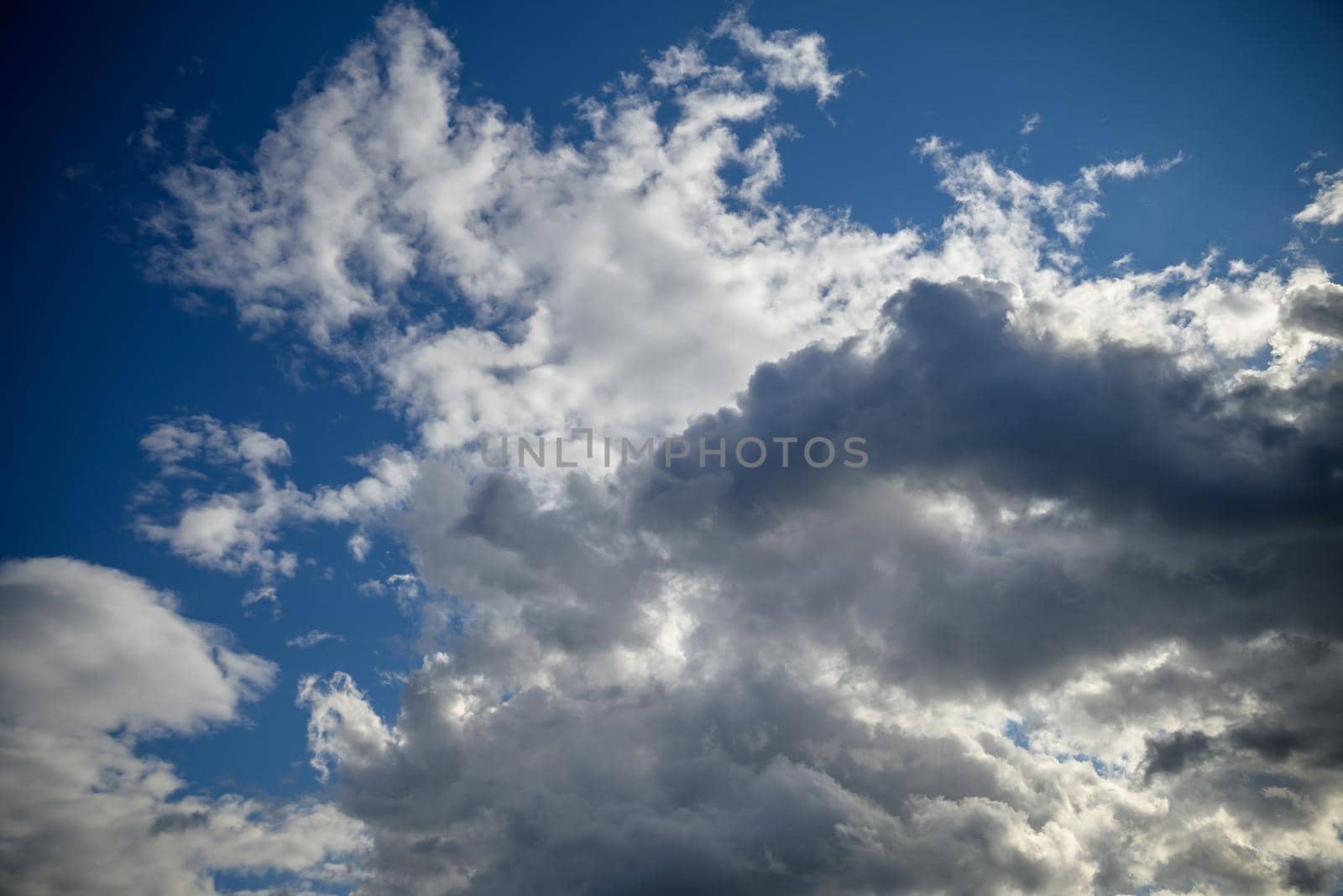 Overcast sky before storm. Dark ominous clouds.