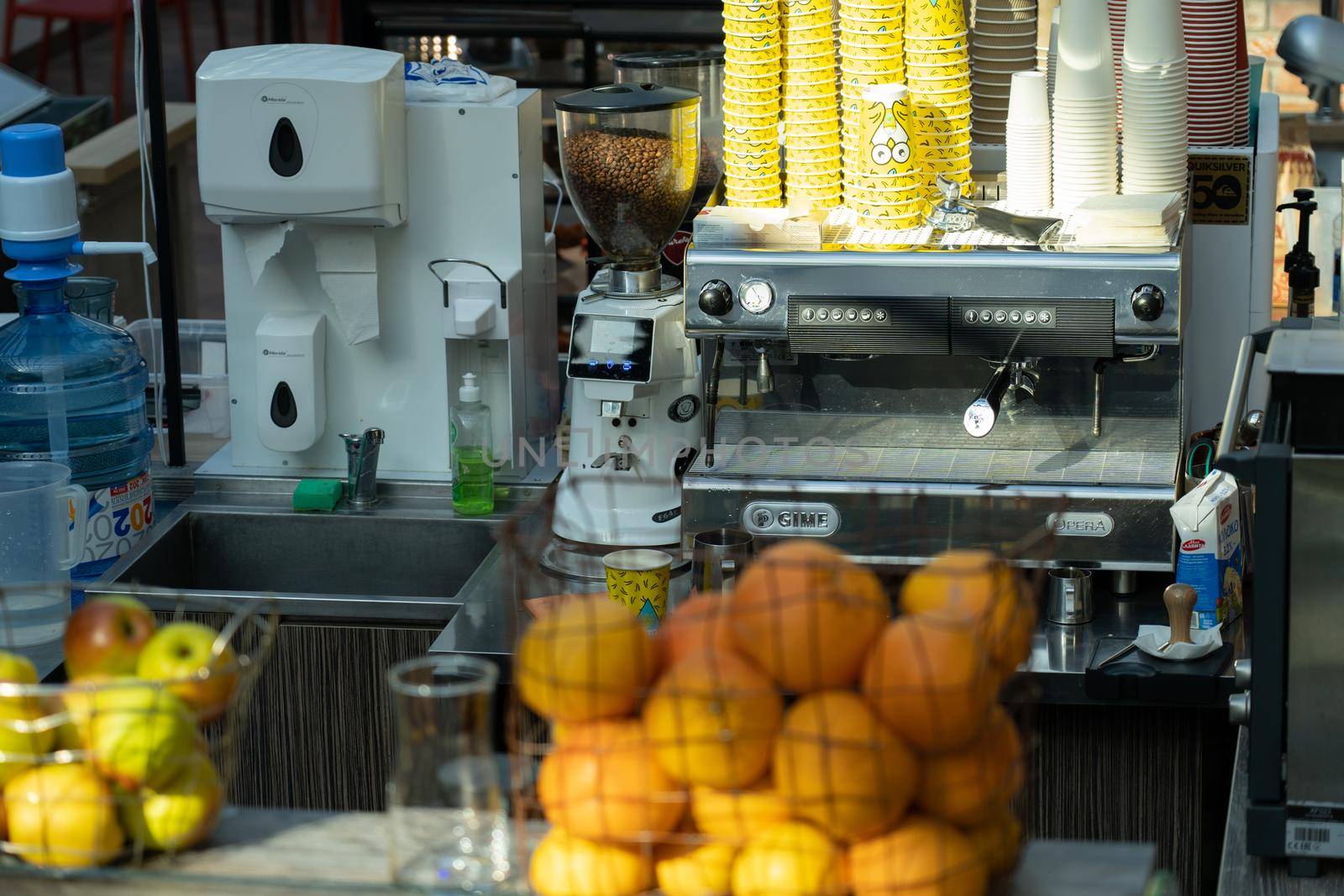 Barista's workplace at LETO Organic Bar by BY-_-BY