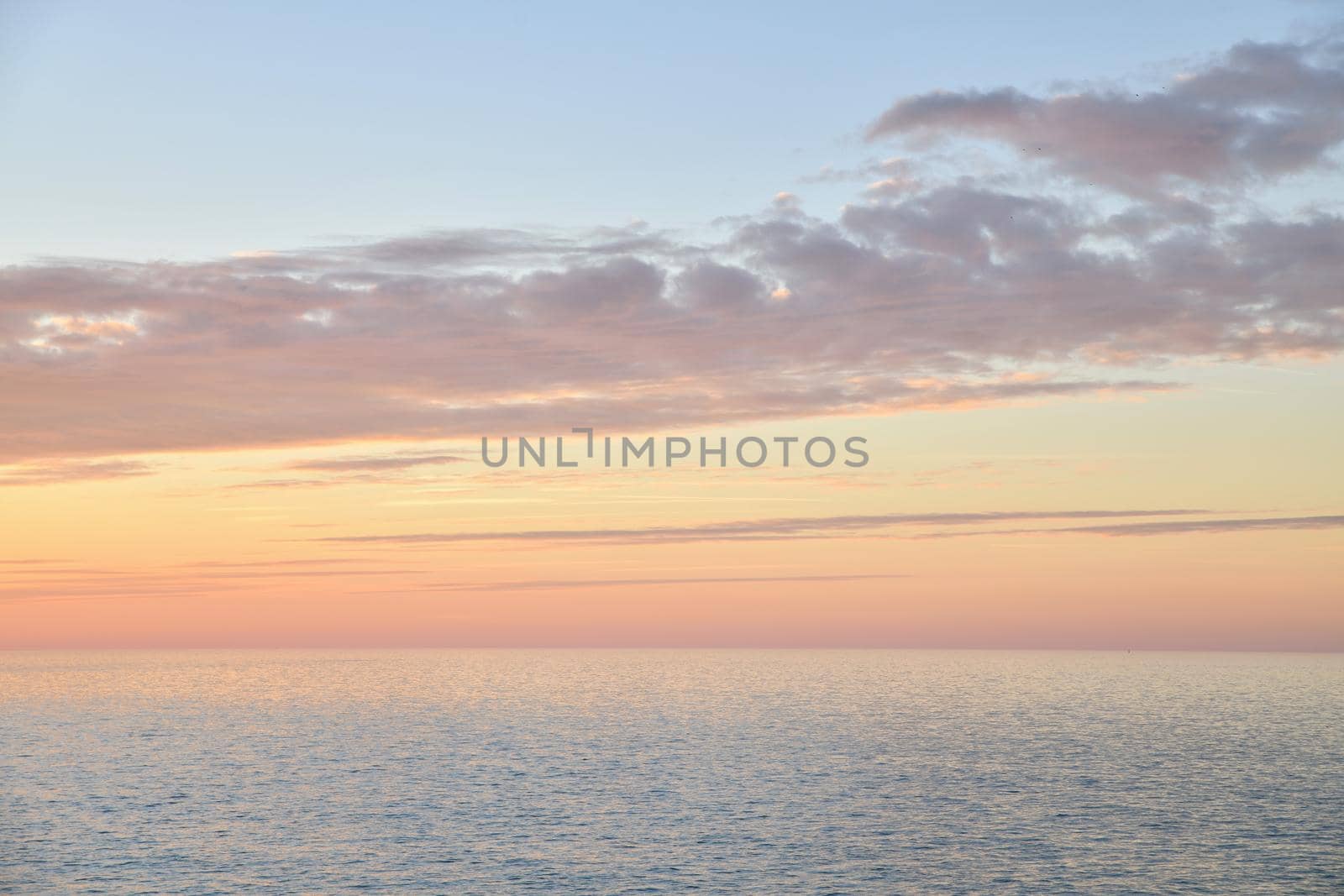 Vanilla sunset on the Atlantic ocean